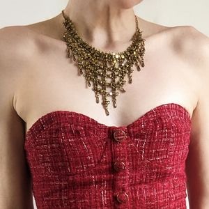 NWT Baizaar Macha Chainlink Collar Necklace